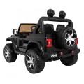 Jeep Wrangler Rubicon na batériu pre deti Čierny + Ovládač + Rádio MP3 LED + Kolesá EVA