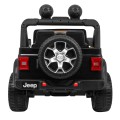 Jeep Wrangler Rubicon na batériu pre deti Čierny + Ovládač + Rádio MP3 LED + Kolesá EVA