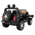 Jeep Wrangler Rubicon na batériu pre deti Čierny + Ovládač + Rádio MP3 LED + Kolesá EVA
