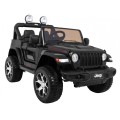Jeep Wrangler Rubicon na batériu pre deti Čierny + Ovládač + Rádio MP3 LED + Kolesá EVA