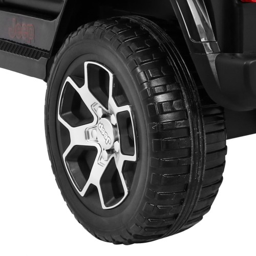 Jeep Wrangler Rubicon na batériu pre deti Čierny + Ovládač + Rádio MP3 LED + Kolesá EVA