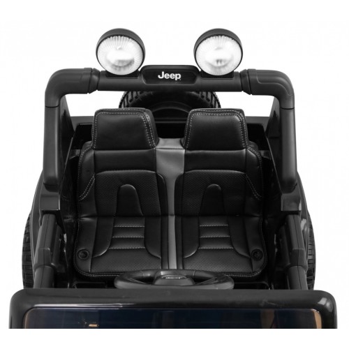 Jeep Wrangler Rubicon na batériu pre deti Čierny + Ovládač + Rádio MP3 LED + Kolesá EVA