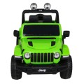 Jeep Wrangler Rubicon na batériu pre deti Zelený + Ovládač + Rádio MP3 LED + Kolesá EVA