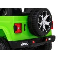 Jeep Wrangler Rubicon na batériu pre deti Zelený + Ovládač + Rádio MP3 LED + Kolesá EVA