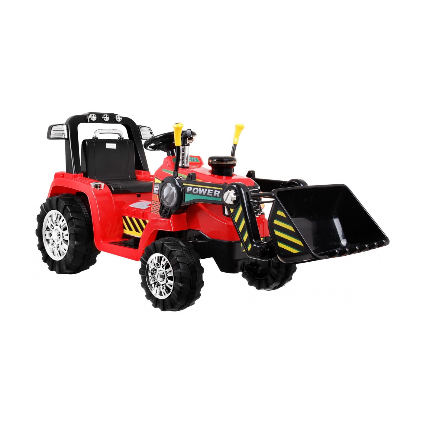 Bágrový Buldozér na batériu pre deti Červený + Ovládač + Nastaviteľná lopata + Audio + Svietidlá