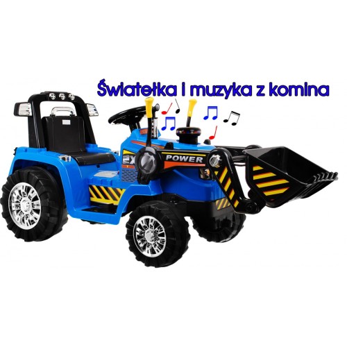 Vozidlo Bágrový Traktor Modrý