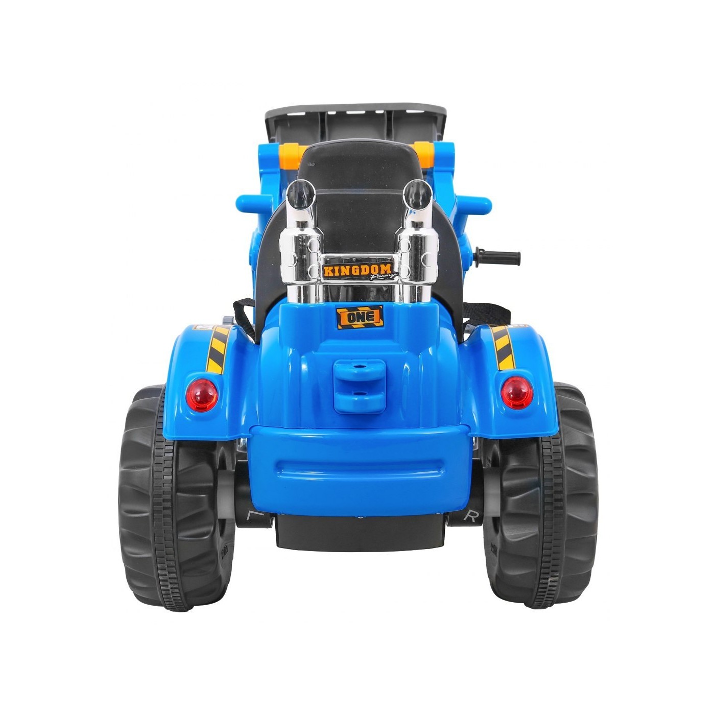 Buldozér na batériu pre deti Traktor Modrý + Pohyblivá lopata + Klaksón + Pásy + 2 rýchlosti