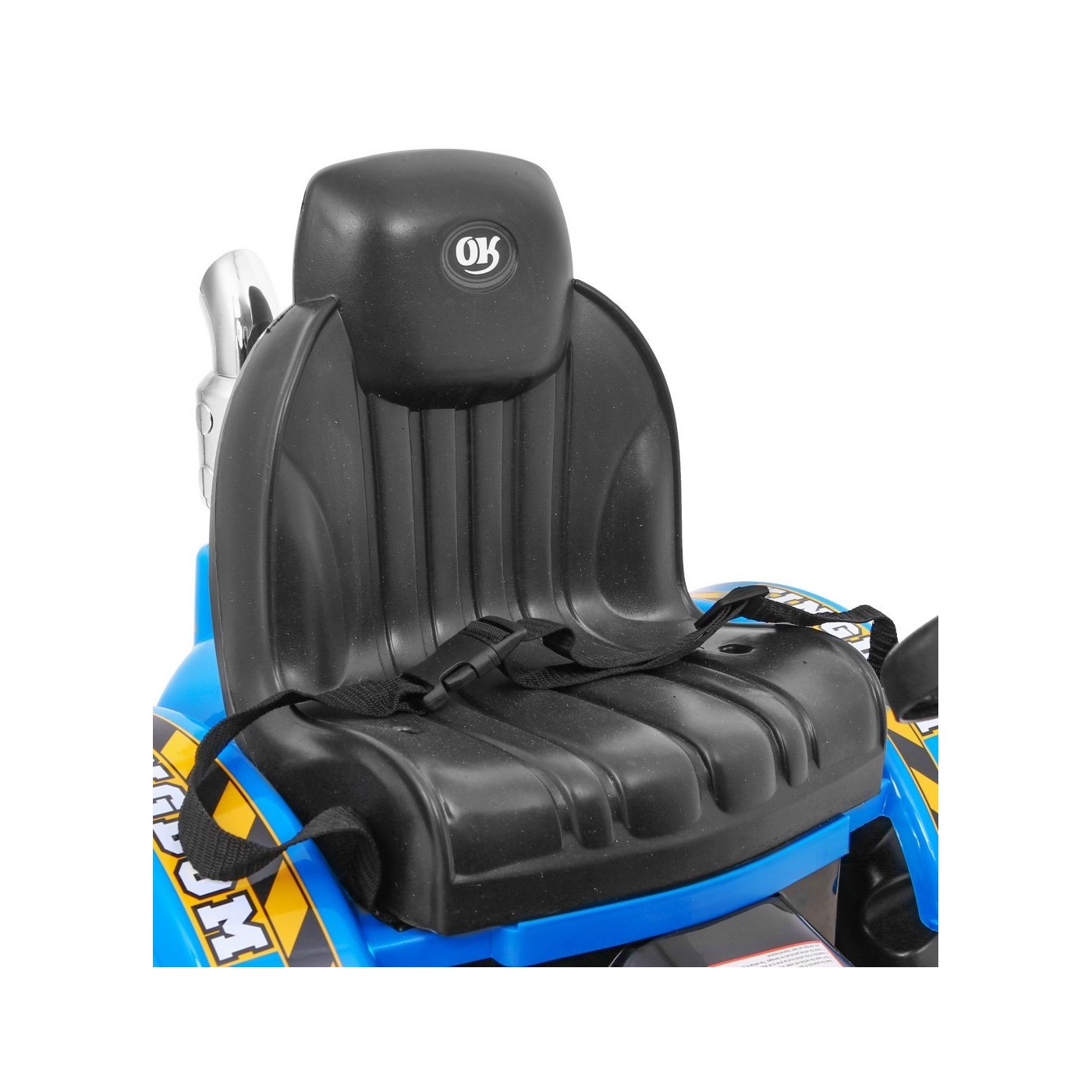 Buldozér na batériu pre deti Traktor Modrý + Pohyblivá lopata + Klaksón + Pásy + 2 rýchlosti