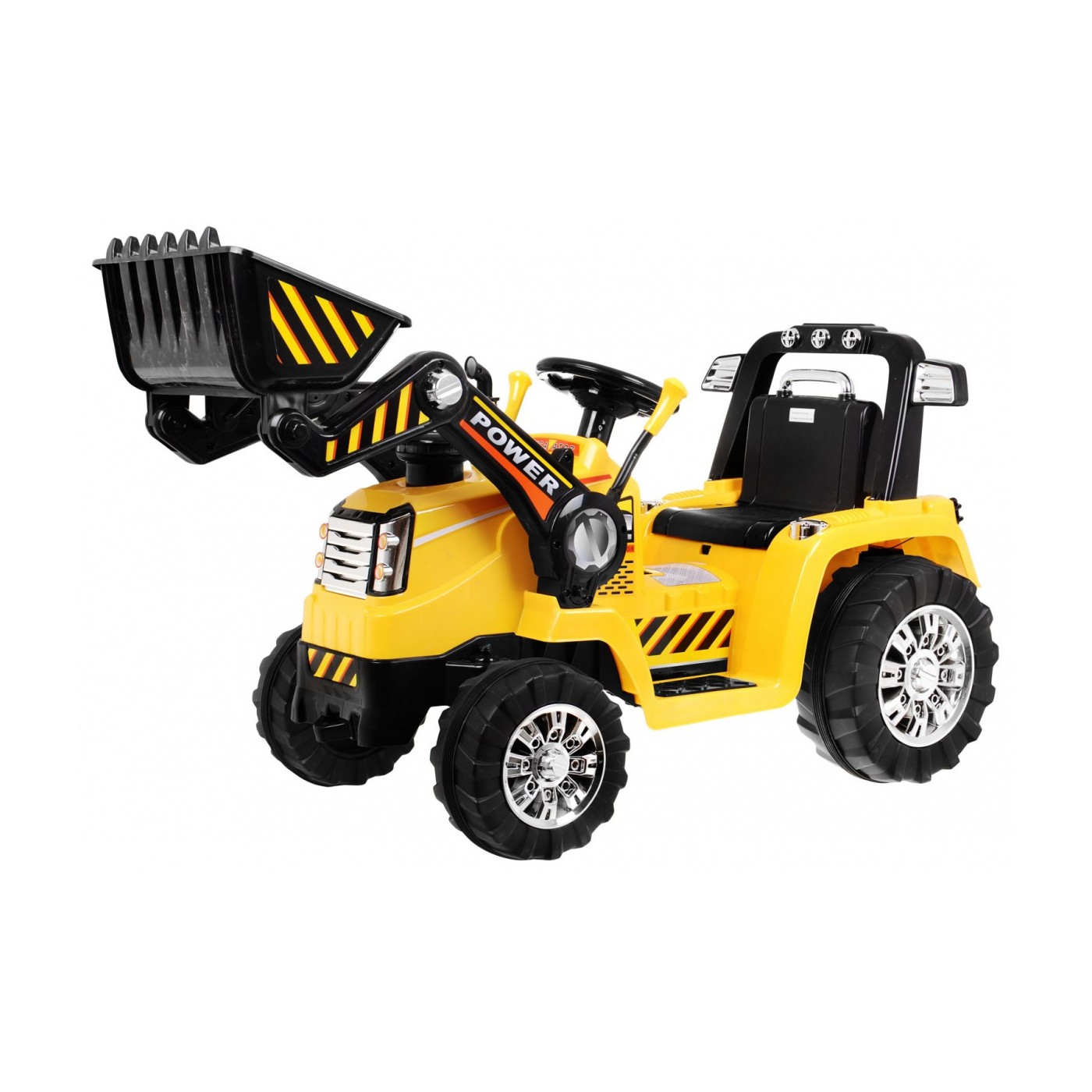 Bágrový Buldozér na batériu pre deti Žltý + Ovládač + Nastaviteľná lopata + Audio + Svietidlá