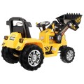Bágrový Buldozér na batériu pre deti Žltý + Ovládač + Nastaviteľná lopata + Audio + Svietidlá