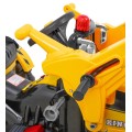 Buldozér na batériu pre deti Traktor Žltý + Pohyblivá lopata + Klakson + Pásy + 2 rýchlosti