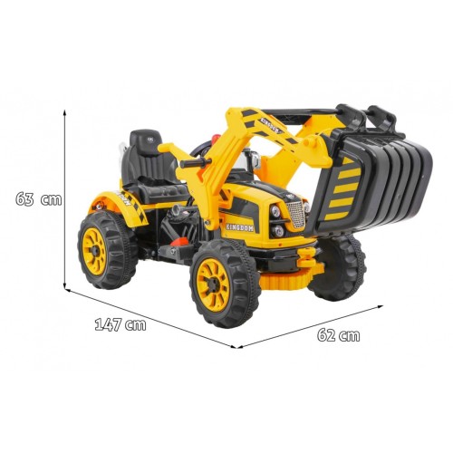 Vozidlo Bágrový Traktor Žltý