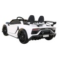 Lamborghini SVJ DRIFT pre 2 deti Biele + Funkcia driftu + Ovládač + MP3 LED + Pomalý štart