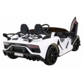 Lamborghini SVJ DRIFT pre 2 deti Biele + Funkcia driftu + Ovládač + MP3 LED + Pomalý štart