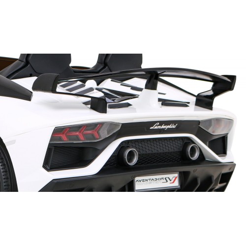 Lamborghini SVJ DRIFT pre 2 deti Biele + Funkcia driftu + Ovládač + MP3 LED + Pomalý štart