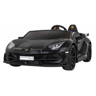 Lamborghini SVJ DRIFT pre 2 deti Čierne + Funkcia driftu + Ovládač + MP3 LED + Pomalý štart