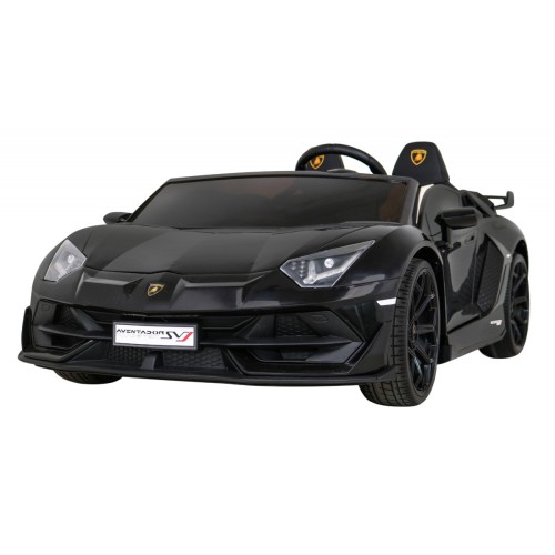 Lamborghini SVJ DRIFT pre 2 deti Čierne + Funkcia driftu + Ovládač + MP3 LED + Pomalý štart