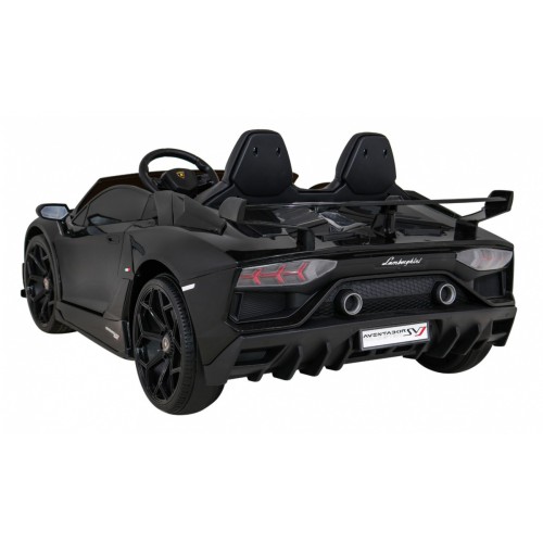 Lamborghini SVJ DRIFT pre 2 deti Čierne + Funkcia driftu + Ovládač + MP3 LED + Pomalý štart