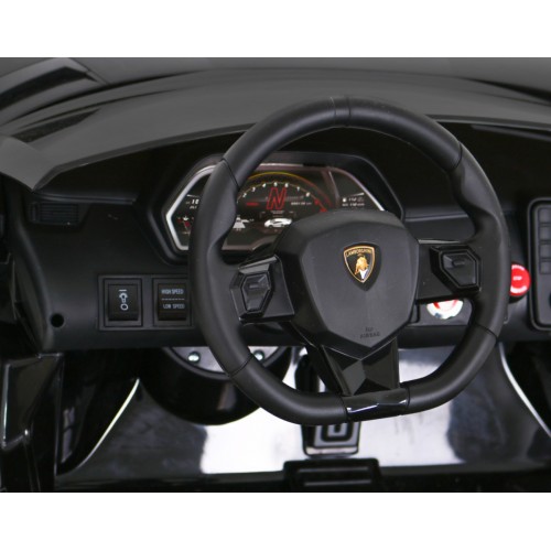 Lamborghini SVJ DRIFT pre 2 deti Čierne + Funkcia driftu + Ovládač + MP3 LED + Pomalý štart