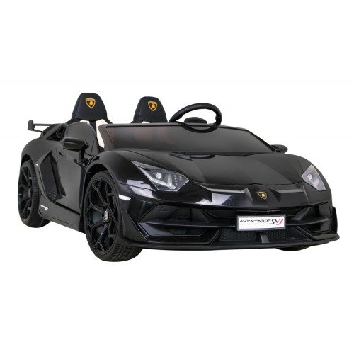 Lamborghini SVJ DRIFT pre 2 deti Čierne + Funkcia driftu + Ovládač + MP3 LED + Pomalý štart