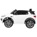 Land Rover Discovery pre deti Biely + Ovládač + 5-bodové pásy + Nastaviteľné sedadlo + EVA + MP3 LED