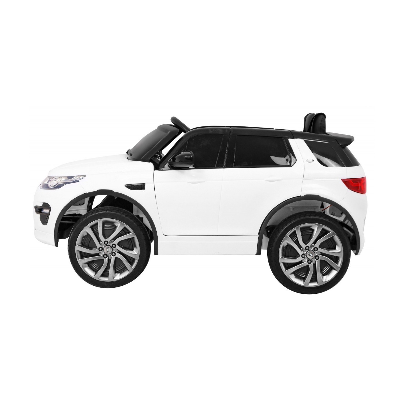 Land Rover Discovery pre deti Biely + Ovládač + 5-bodové pásy + Nastaviteľné sedadlo + EVA + MP3 LED