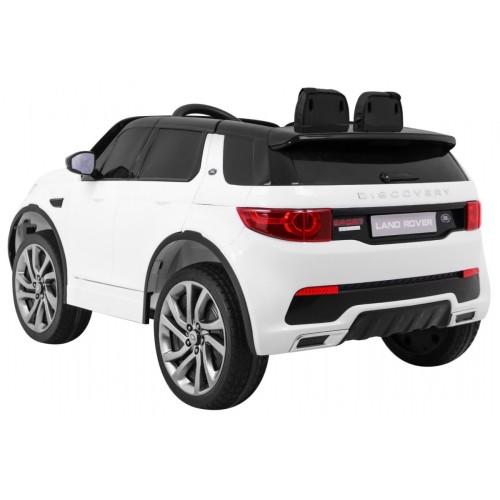 Land Rover Discovery pre deti Biely + Ovládač + 5-bodové pásy + Nastaviteľné sedadlo + EVA + MP3 LED