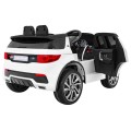 Land Rover Discovery pre deti Biely + Ovládač + 5-bodové pásy + Nastaviteľné sedadlo + EVA + MP3 LED