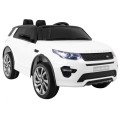 Land Rover Discovery pre deti Biely + Ovládač + 5-bodové pásy + Nastaviteľné sedadlo + EVA + MP3 LED