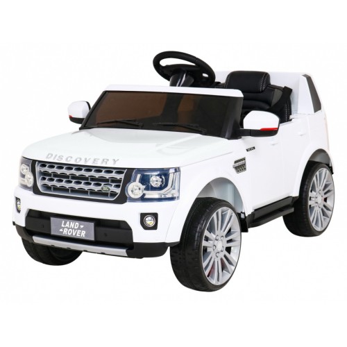 Land Rover Discovery Elektrické autíčko pre deti Biely + Ovládač + Kolesá EVA + Pomalý štart + Rádio MP3