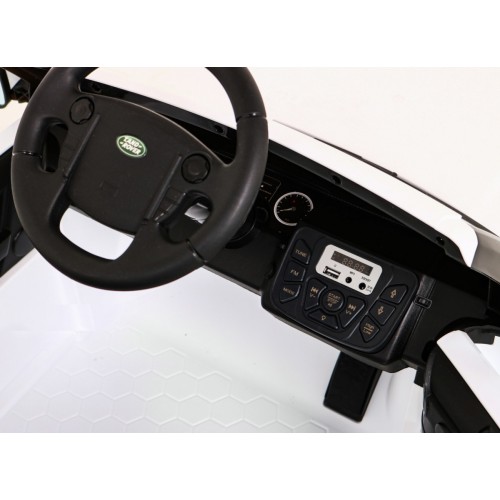 Land Rover Discovery Elektrické autíčko pre deti Biely + Ovládač + Kolesá EVA + Pomalý štart + Rádio MP3