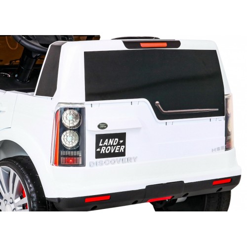 Land Rover Discovery Elektrické autíčko pre deti Biely + Ovládač + Kolesá EVA + Pomalý štart + Rádio MP3