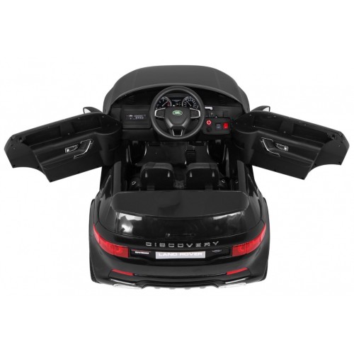 Land Rover Discovery pre deti Čierny + Ovládač + 5-bodové pásy + Nastaviteľné sedadlo + EVA + MP3 LED