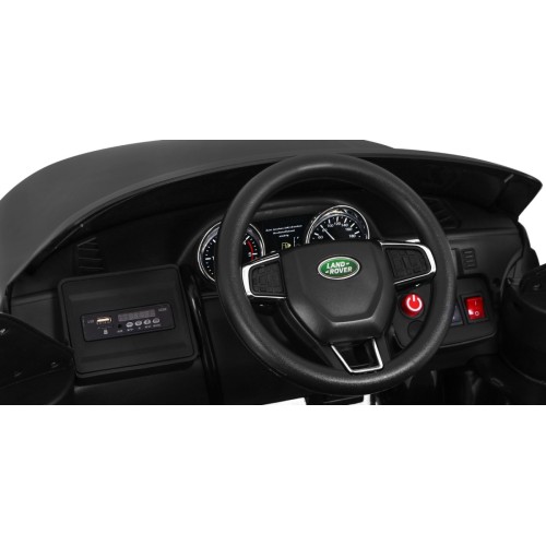 Land Rover Discovery pre deti Čierny + Ovládač + 5-bodové pásy + Nastaviteľné sedadlo + EVA + MP3 LED