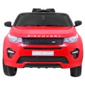 Land Rover Discovery pre deti Červený + Ovládač + 5-bodové pásy + Nastaviteľné sedadlo + EVA + MP3 LED