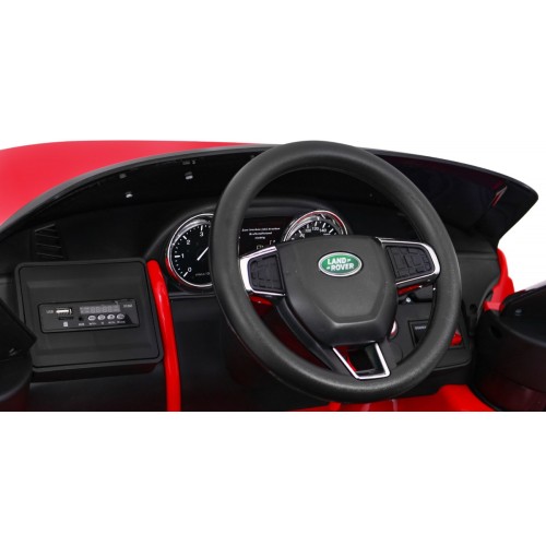 Land Rover Discovery pre deti Červený + Ovládač + 5-bodové pásy + Nastaviteľné sedadlo + EVA + MP3 LED