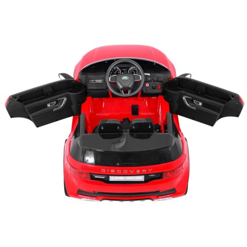 Land Rover Discovery pre deti Červený + Ovládač + 5-bodové pásy + Nastaviteľné sedadlo + EVA + MP3 LED