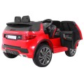 Land Rover Discovery pre deti Červený + Ovládač + 5-bodové pásy + Nastaviteľné sedadlo + EVA + MP3 LED