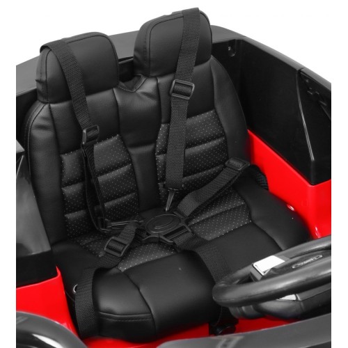Land Rover Discovery pre deti Červený + Ovládač + 5-bodové pásy + Nastaviteľné sedadlo + EVA + MP3 LED