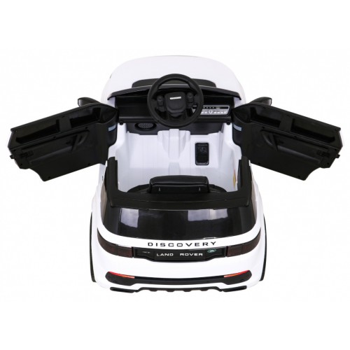 Land Rover Discovery Sport pre deti Biely + Ovládač + Pomalý štart + Funkcia hojdania + MP3 LED