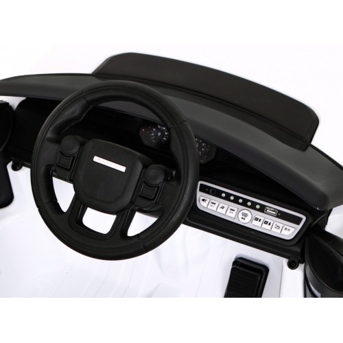 Land Rover Discovery Sport pre deti Biely + Ovládač + Pomalý štart + Funkcia hojdania + MP3 LED