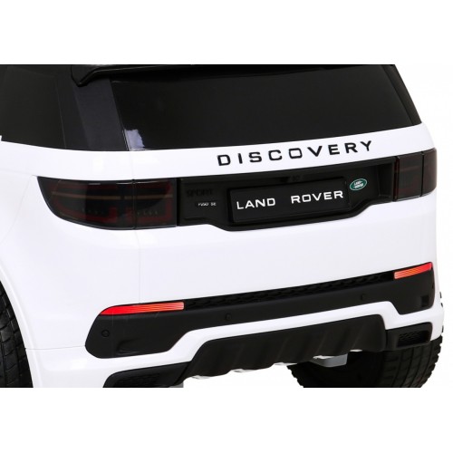 Land Rover Discovery Sport pre deti Biely + Ovládač + Pomalý štart + Funkcia hojdania + MP3 LED