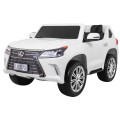 Lexus LX570 Autíčko 2-os.pre deti Biely + Ovládač + Kolesá EVA + Rádio MP3 + LED