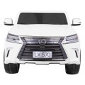 Lexus LX570 Autíčko 2-os.pre deti Biely + Ovládač + Kolesá EVA + Rádio MP3 + LED