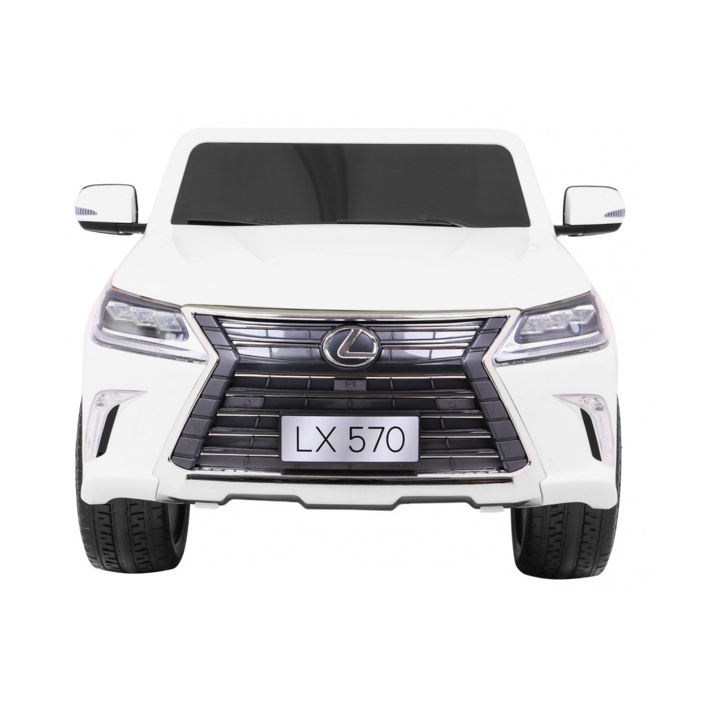 Lexus LX570 Autíčko 2-os.pre deti Biely + Ovládač + Kolesá EVA + Rádio MP3 + LED