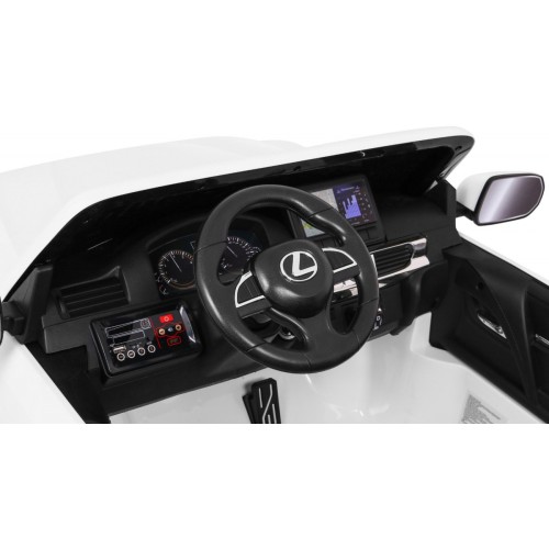 Lexus LX570 Autíčko 2-os.pre deti Biely + Ovládač + Kolesá EVA + Rádio MP3 + LED
