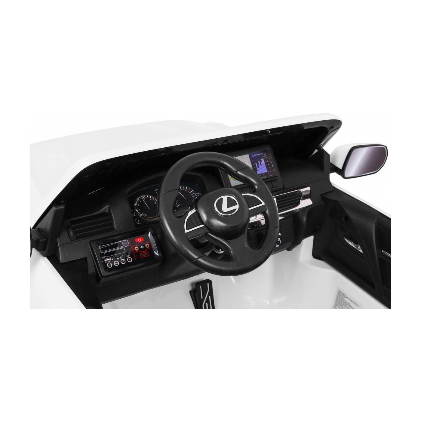 Lexus LX570 Autíčko 2-os.pre deti Biely + Ovládač + Kolesá EVA + Rádio MP3 + LED