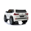 Lexus LX570 Autíčko 2-os.pre deti Biely + Ovládač + Kolesá EVA + Rádio MP3 + LED