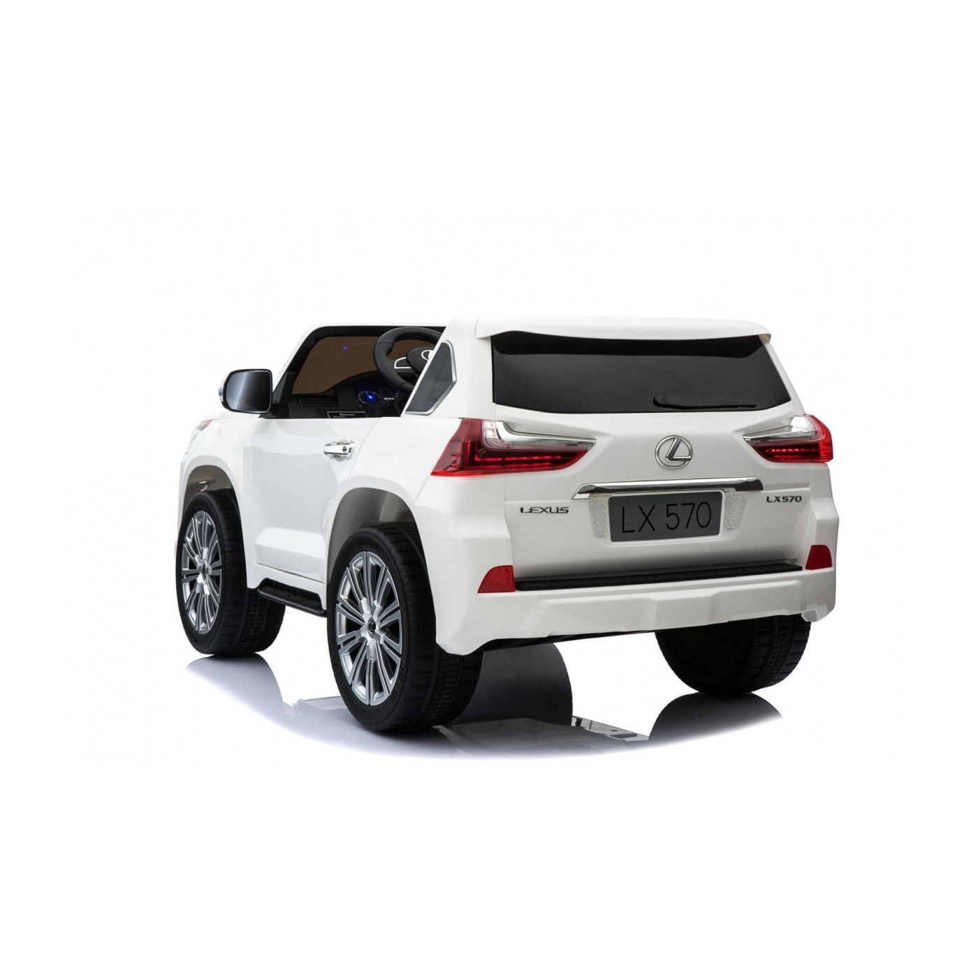 Lexus LX570 Autíčko 2-os.pre deti Biely + Ovládač + Kolesá EVA + Rádio MP3 + LED