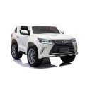 Lexus LX570 Autíčko 2-os.pre deti Biely + Ovládač + Kolesá EVA + Rádio MP3 + LED